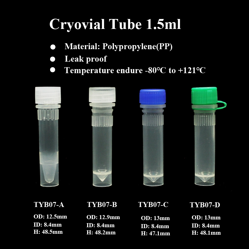 Laboratory External Thread Self Standing Cryogenic Vials 2ml