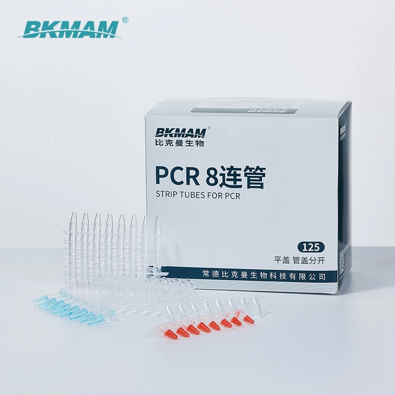 ISO Certificated Lab Plastic PCR Tubes Sterile Thin Wall 8 Strip PCR Tube