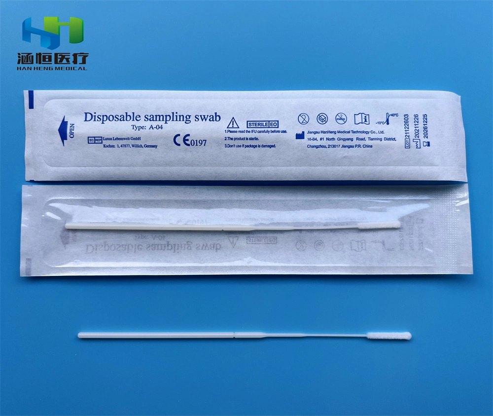 Disposable Sterile Test Pharyngeal Sampling Flocked Nylon Swabs