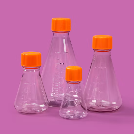Laboratory Consumables 2.8L 5L K Glue Conical Erlenmeyer Flask for Cell Culture