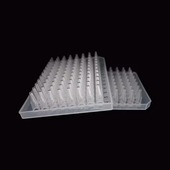 0.1ml PCR Tube Polypropylene PCR Tubes Strips Transparent PCR Reaction Tubes 12 Strips