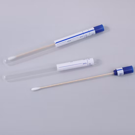 Medical Disposable Specimen Collection Sterile Nylon Vtm Flocked Flocking Nasopharyngeal Throat Oral Nasal Np Swab