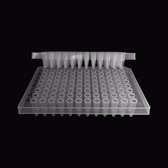 Customised, Disposable, 0.1ml 0.2ml 96 Well Clear Polypropylene PCR Plate with Half Skirt (sterile)