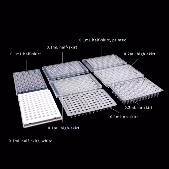 PCR Plate Transparent Lab Plastic Laboratory Plastic 96 Well PCR Plate Transparent